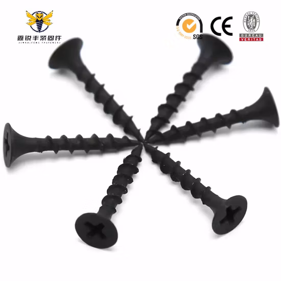 Black Phosphated Bugle Head pH Nails /Gypsum Screw/ Drywall Screws for Drywall to Metal