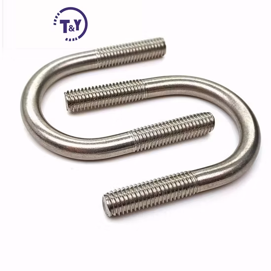 Inox 304 316 스테인레스 스틸 사각 원형 곡선 U 볼트