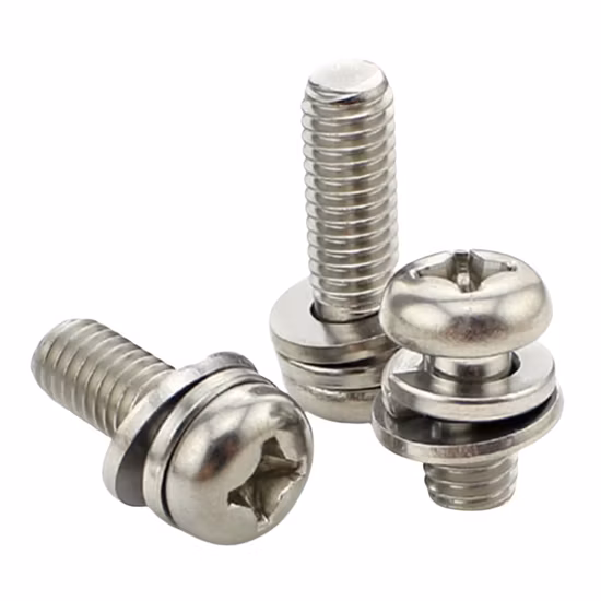 스테인레스 스틸 십자 냄비 머리 콤비네이션 나사, 장착 나사, Sem 나사