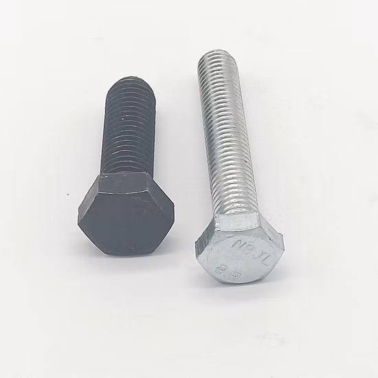 DIN-933/931 8.8 10.9 탄소강 육각 머리 나사, 아연 도금 나사