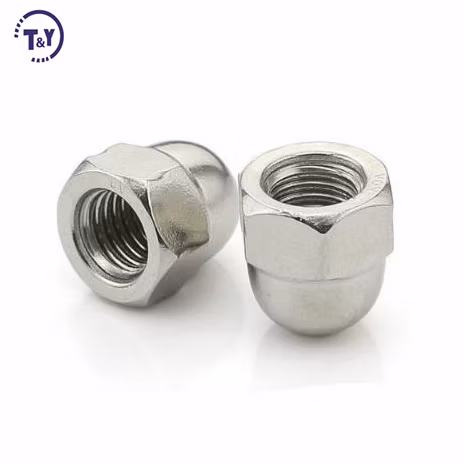돔형 육각 캡 너트가 있는 탄소강 및 아연 육각 캡 너트
